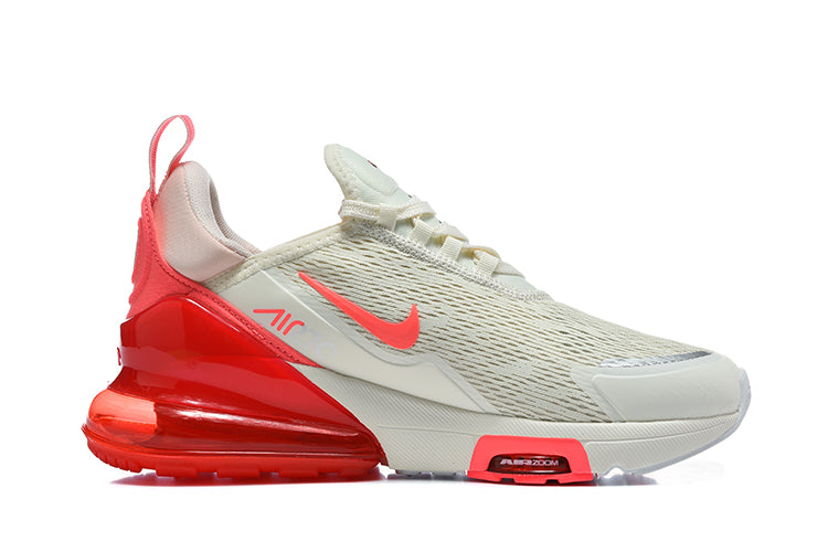 Nike Air Max 270 Sneakers in White and Bright Red