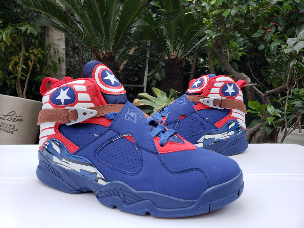 Jordan Air Jordan 8 High-Top Sneakers in Blue
