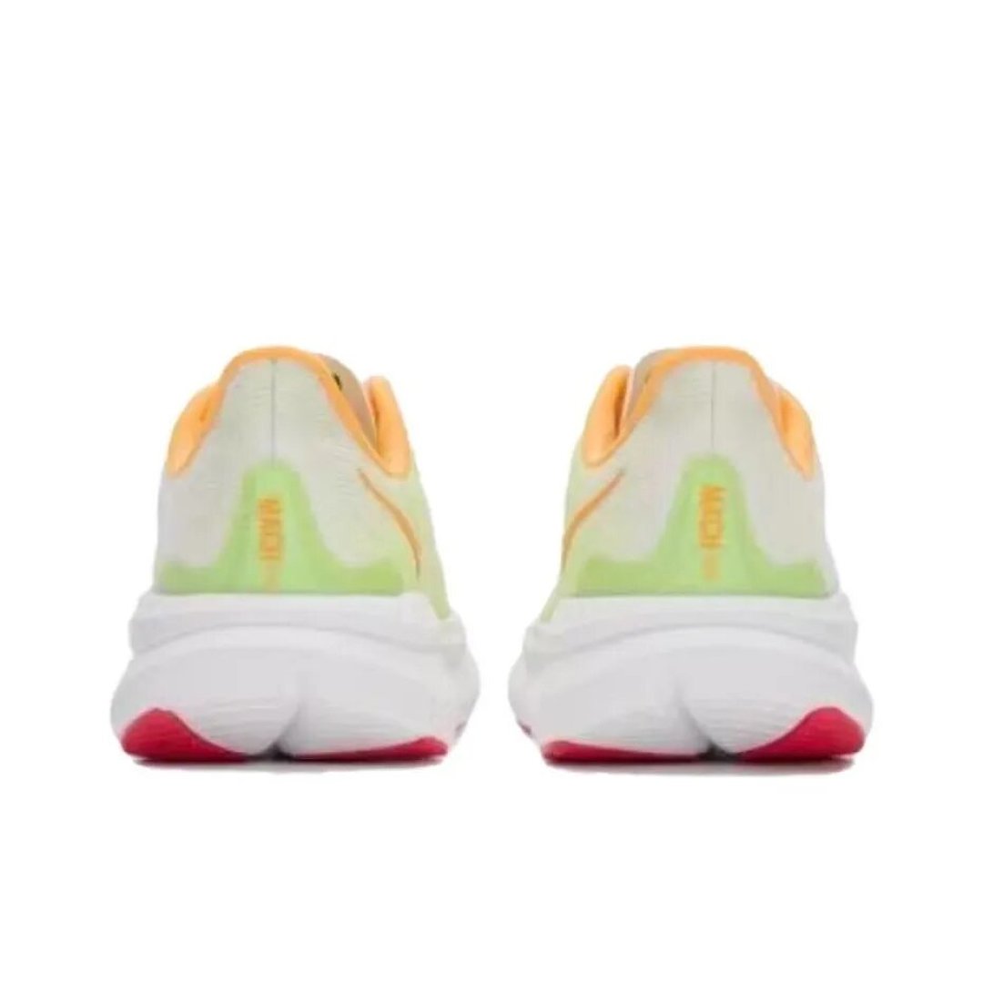 HOKA Road Running Shoes in White and Lime
