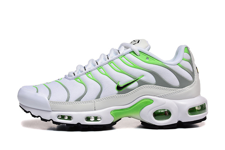 Nike Air Max Plus White and Volt Sneakers
