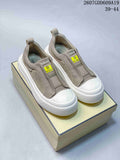 Fendi GDD609A19 Slip-On Sneakers Taupe and White