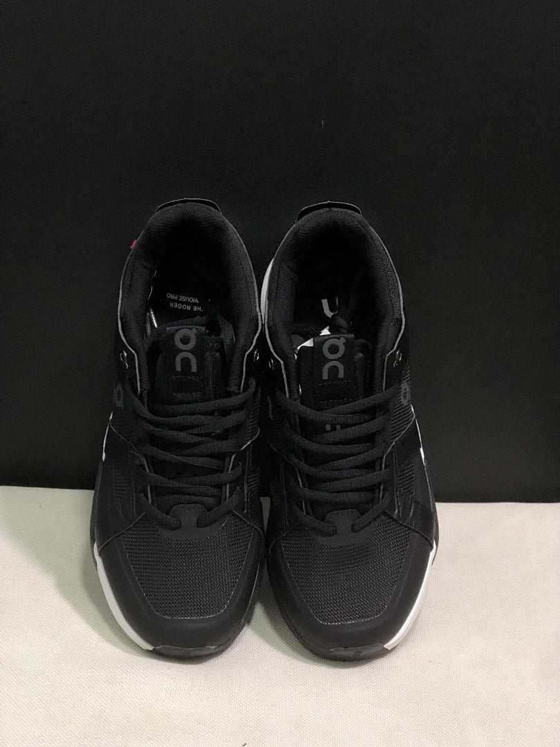 On The Roger Clubhouse Pro Black and White Sneakers