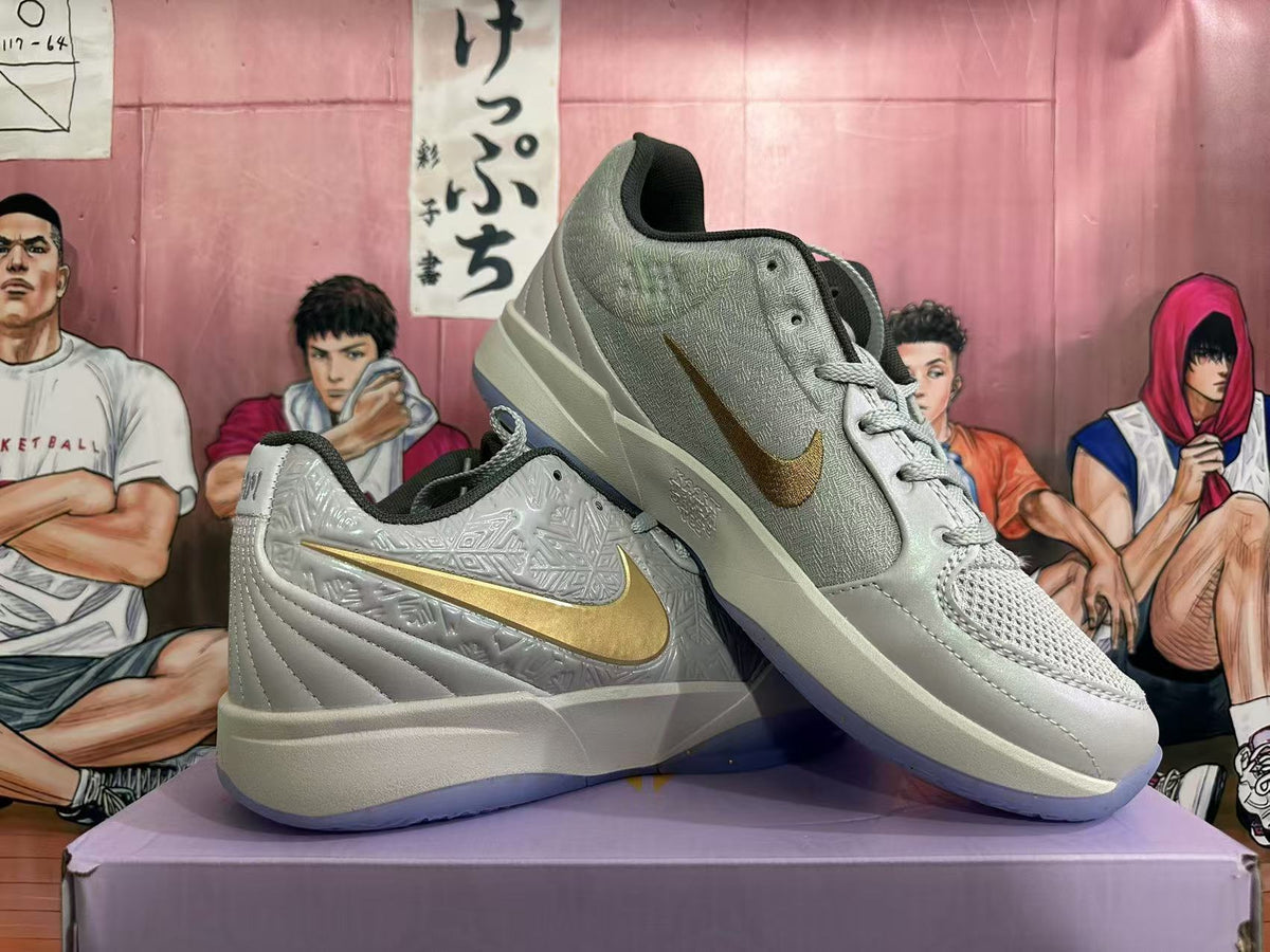 Nike Kobe 5 Basketball Shoes Grey Gold