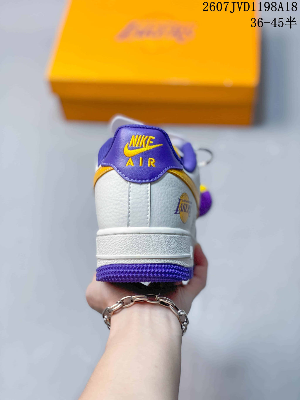 Nike Air Force 1 '07 Low White Purple Gold Sneakers