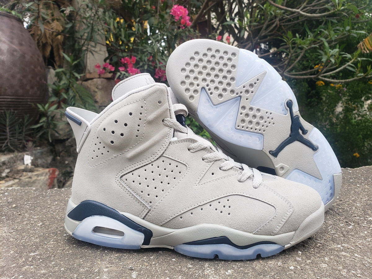 Jordan Air Jordan 6 Gray Navy High-Top Sneakers