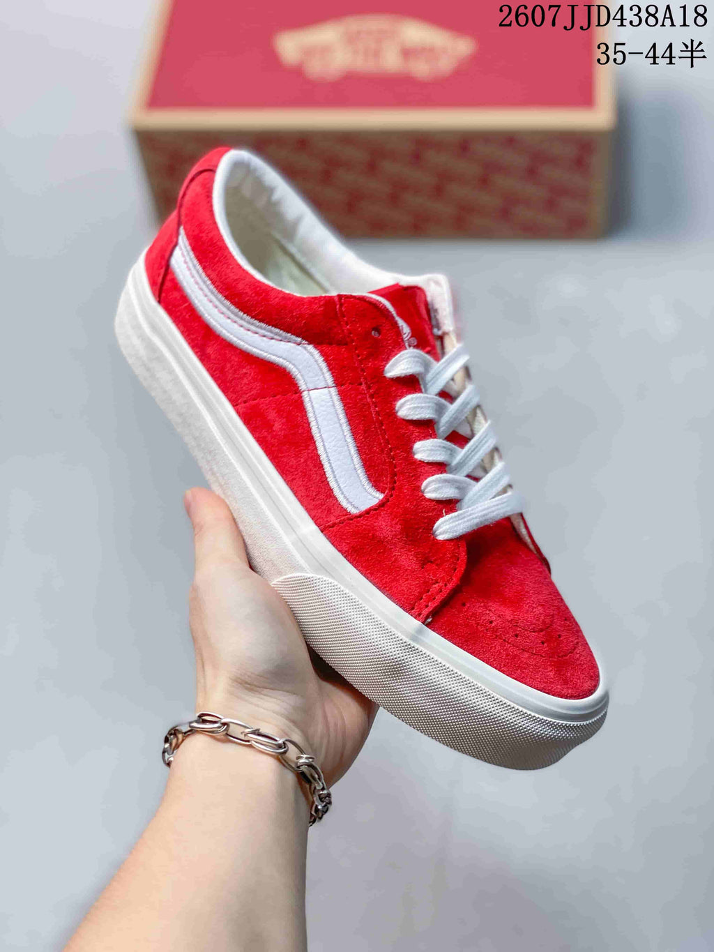 Vans SK8-Low Sneakers Red White 2607JJD438A18