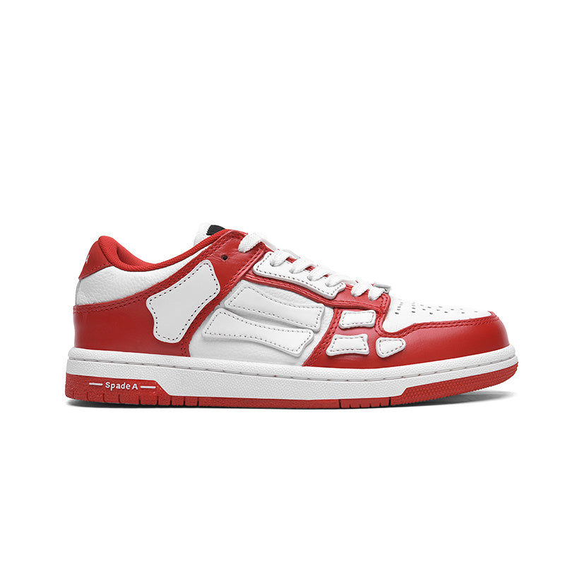Red and White Spade A Low-Top Sneakers MFS003-324