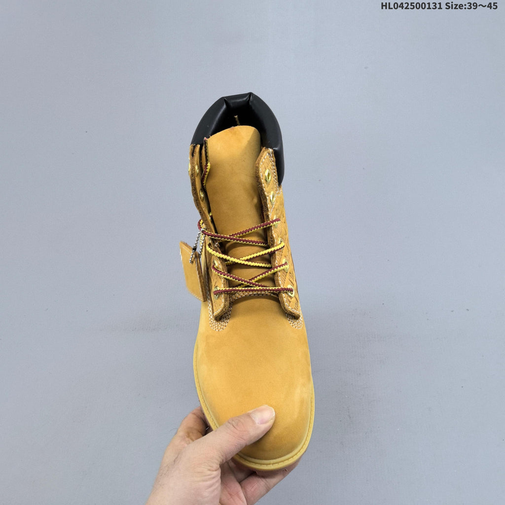 Timberland Yellow Lace-Up Ankle Boots