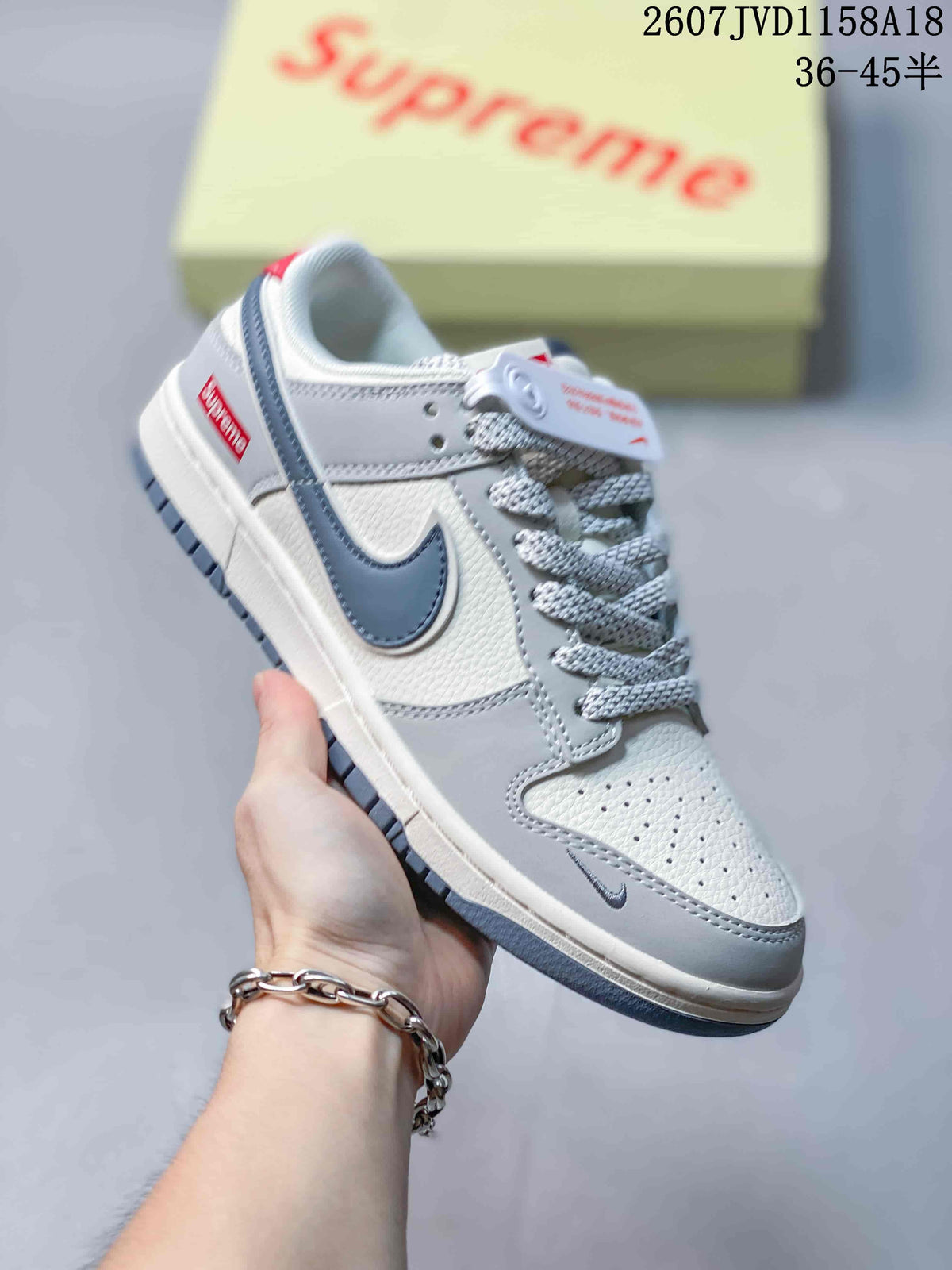Nike SB Dunk Low Gray Multi-Color Custom Style 2607JVD1158A18