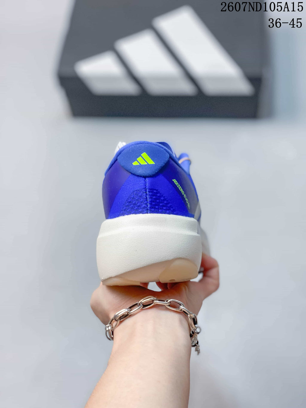 Adidas Adizero Evo SL Blue White Running Sneakers 2607ND105A15