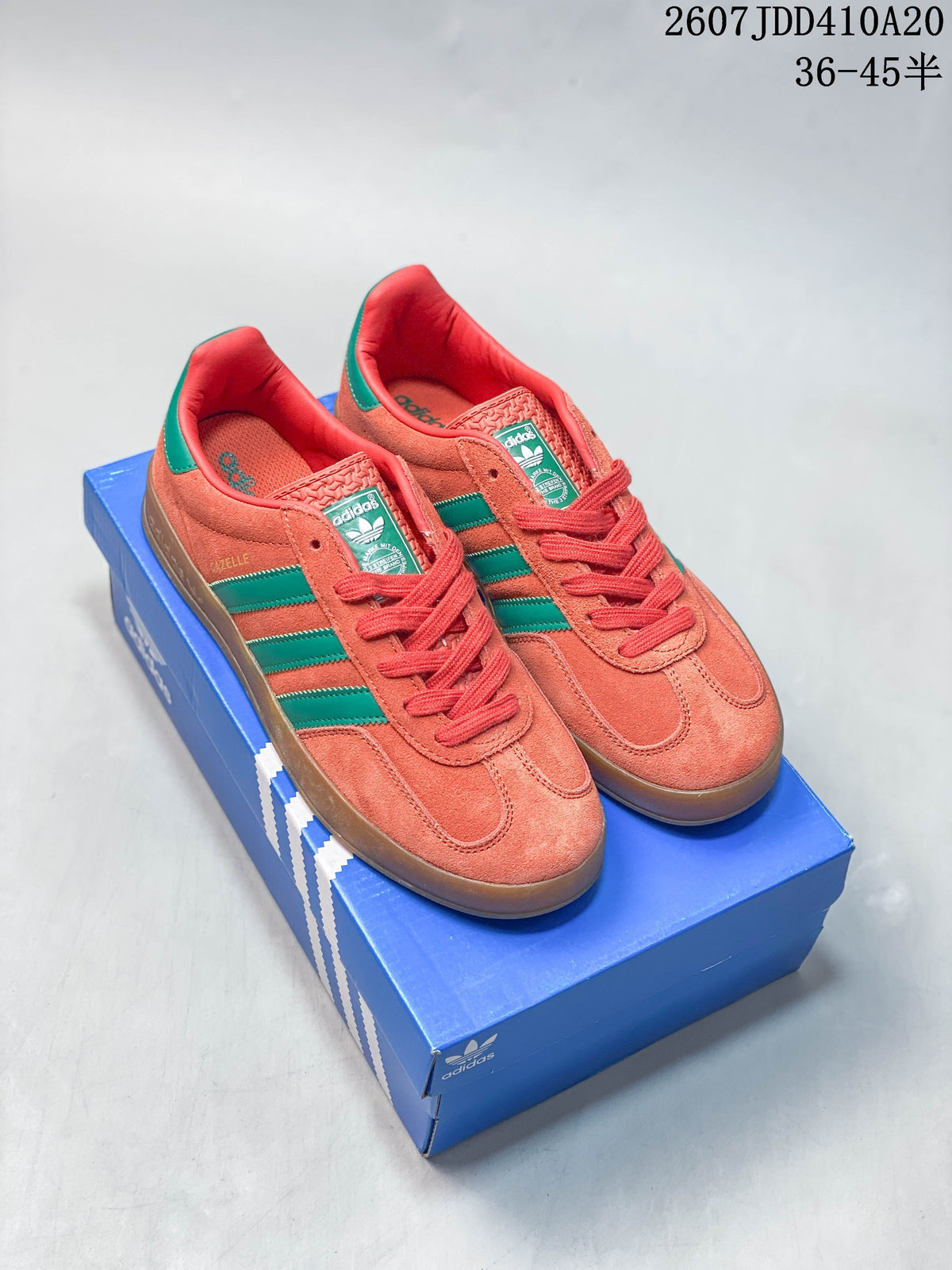 adidas Gazelle Sneakers Coral Green Gum Sole