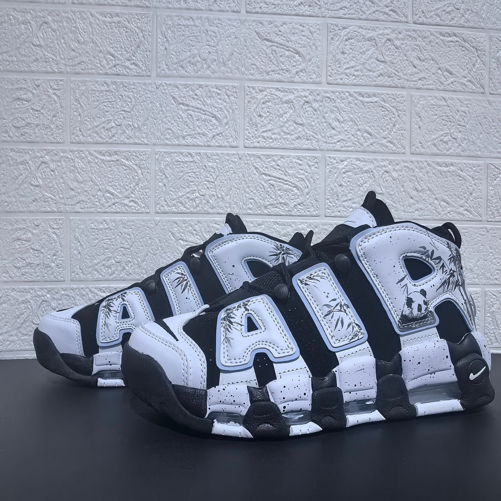 Nike Air More Uptempo Panda Black and White Sneakers