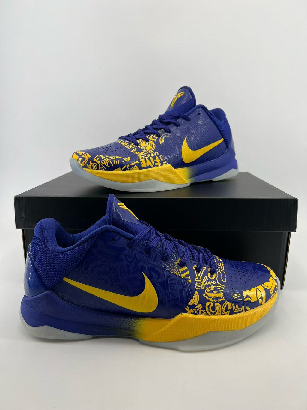 Nike Kobe 5 Protro Basketball Shoes Blue Gold CD4991-400