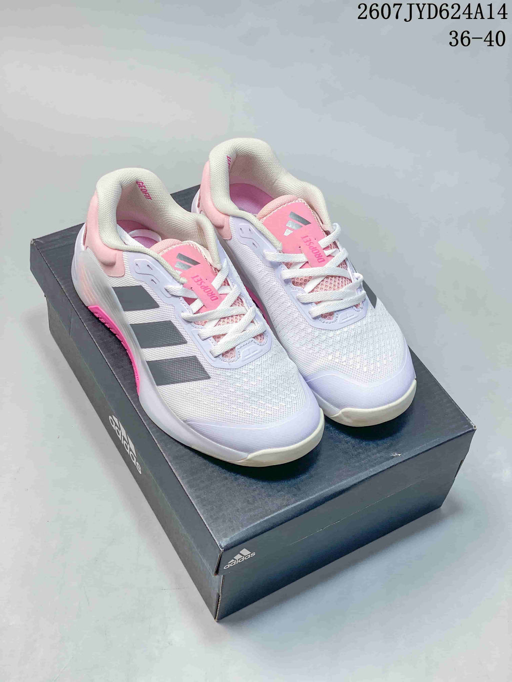 adidas Dropset 4 Training Shoes White Pink Gray