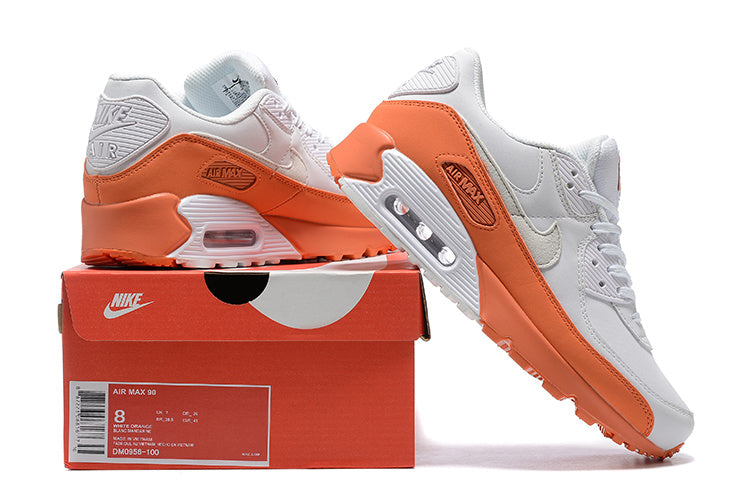 Nike Air Max 90 White Orange Sneakers DM0956-100