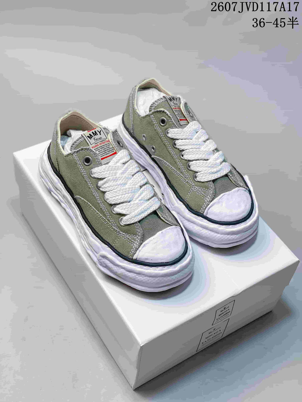 Maison Mihara Yasuhiro MMY Canvas Low Sneakers Black Olive