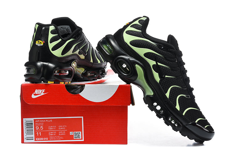 Nike Air Max Plus Sneakers Black and Volt Green