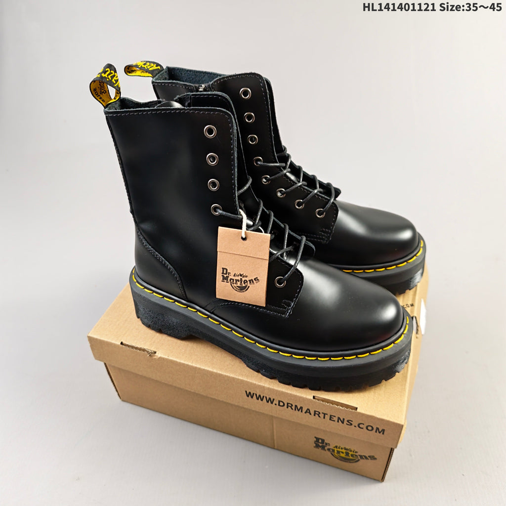 Dr. Martens 1057 Black Platform Lace-Up Boots