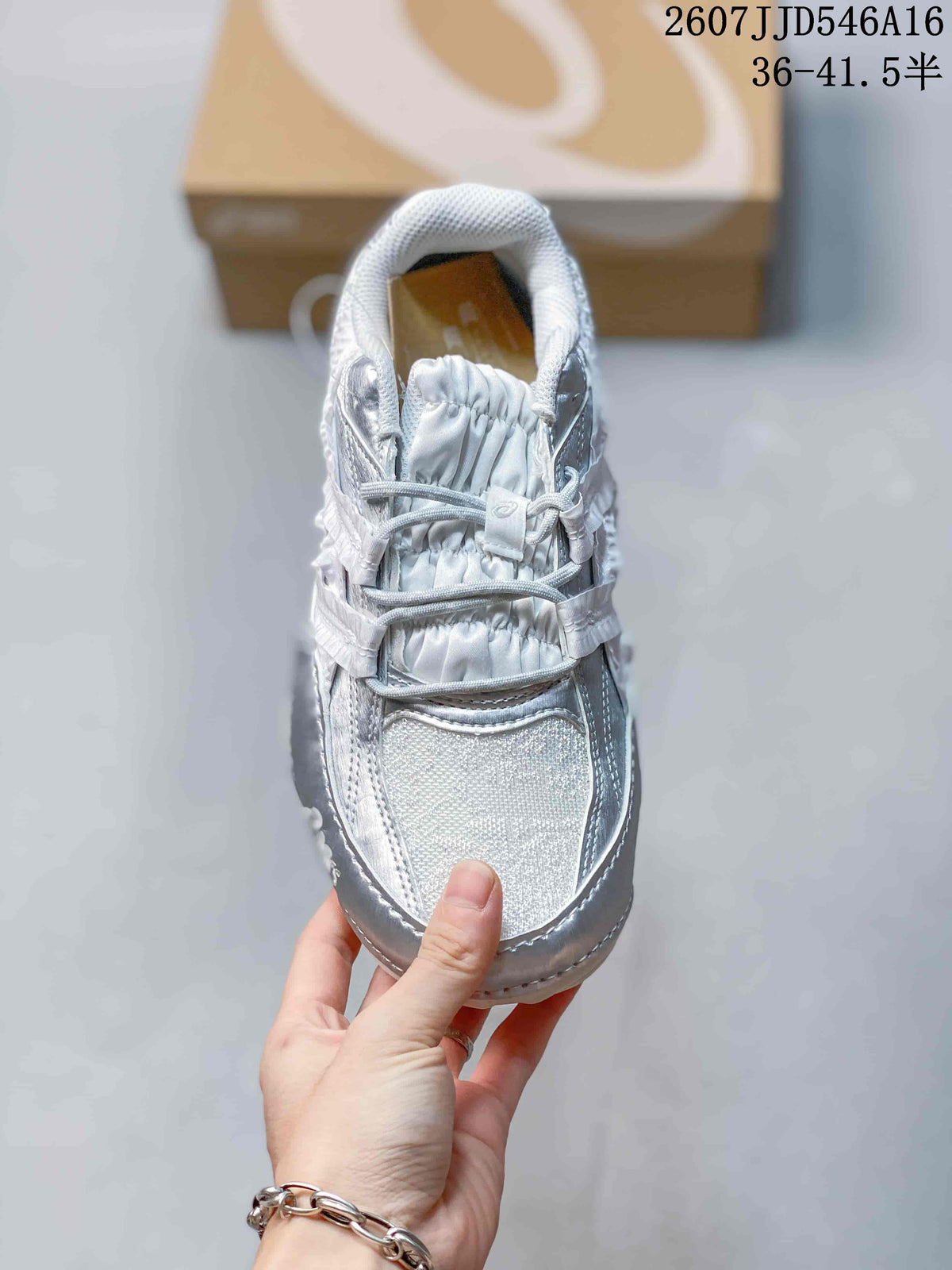 ASICS Hypersync Silver Low-Profile Retro Sneakers