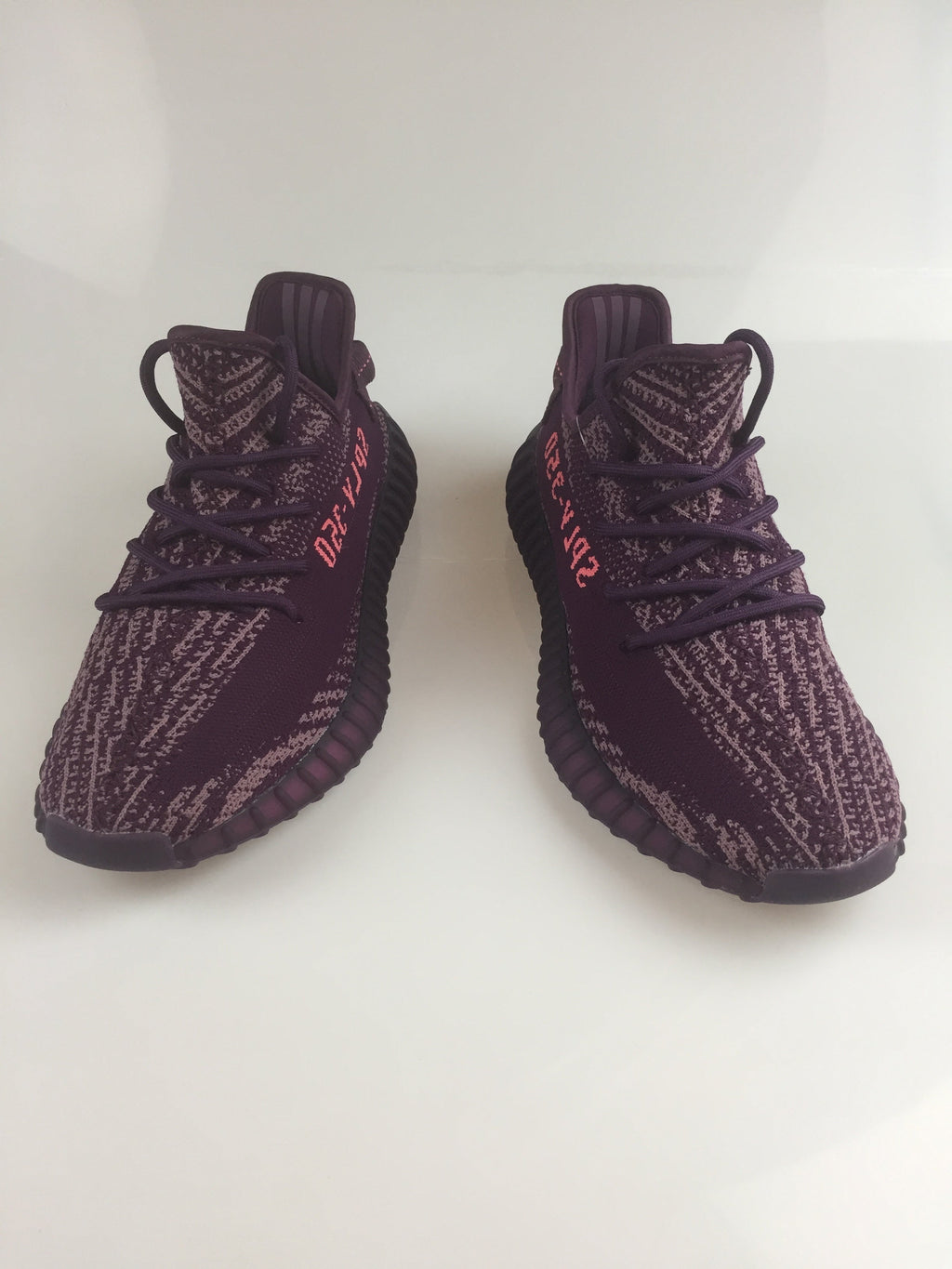Yeezy 350 V2 Knit Sneakers in Black and Beige