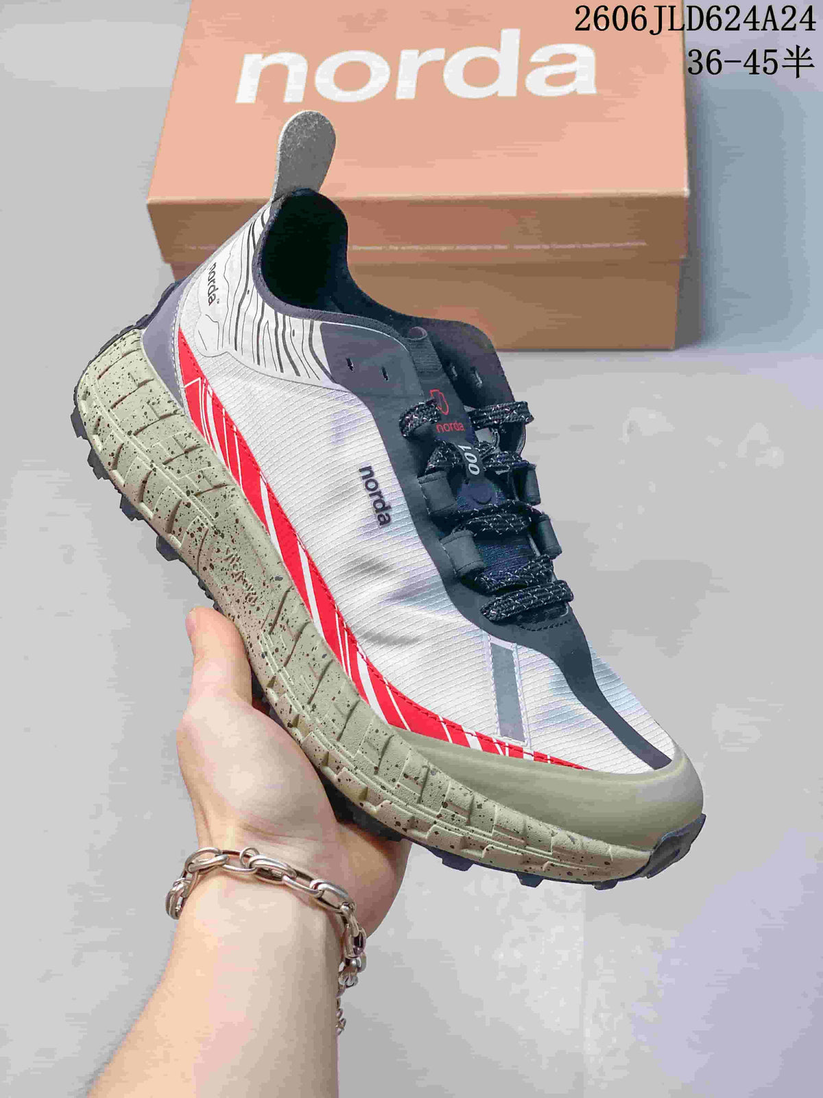 Norda 001 Trail Running Shoe White Red 612840ASWPR