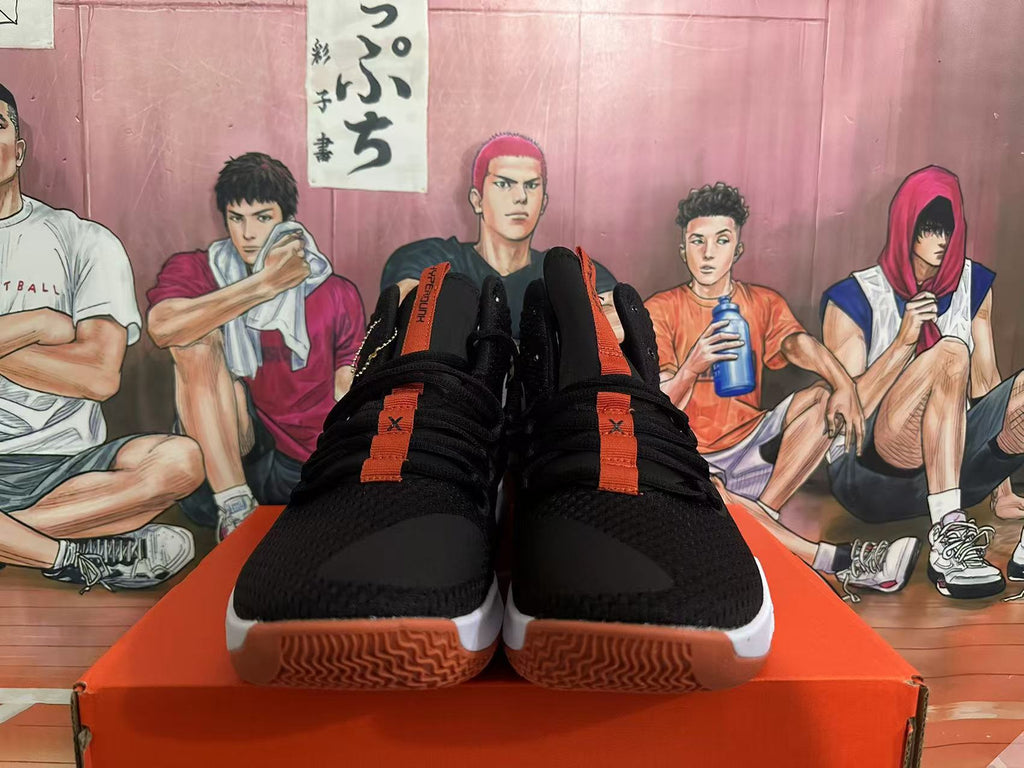 Nike Black and Orange Basketball Sneakers