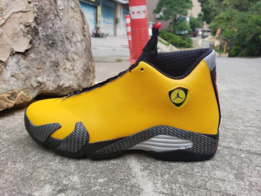 Air Jordan 14 Retro Yellow and Black Men's Sneakers