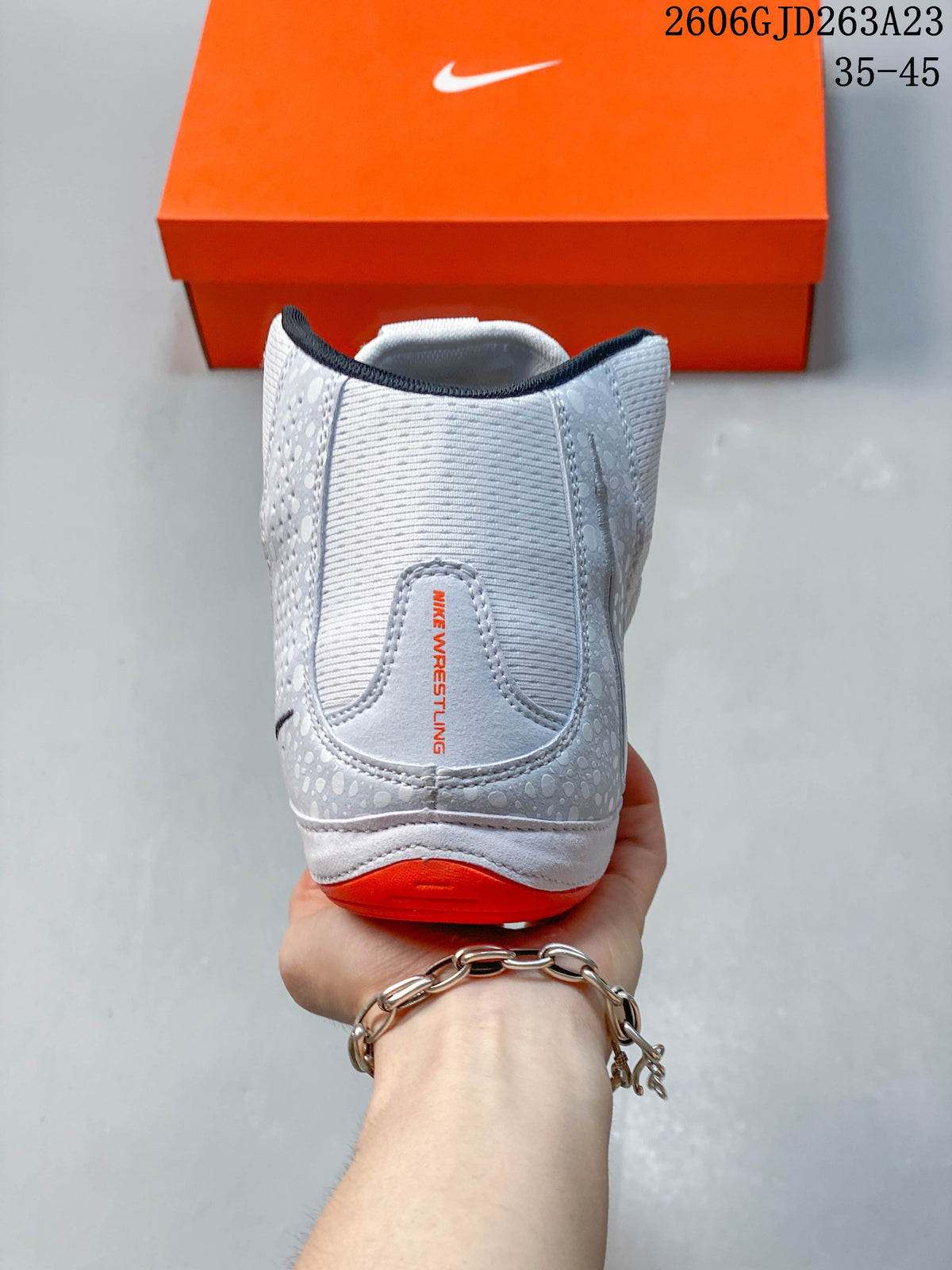 Nike Inflict 4 Wrestling Shoes White and Grey