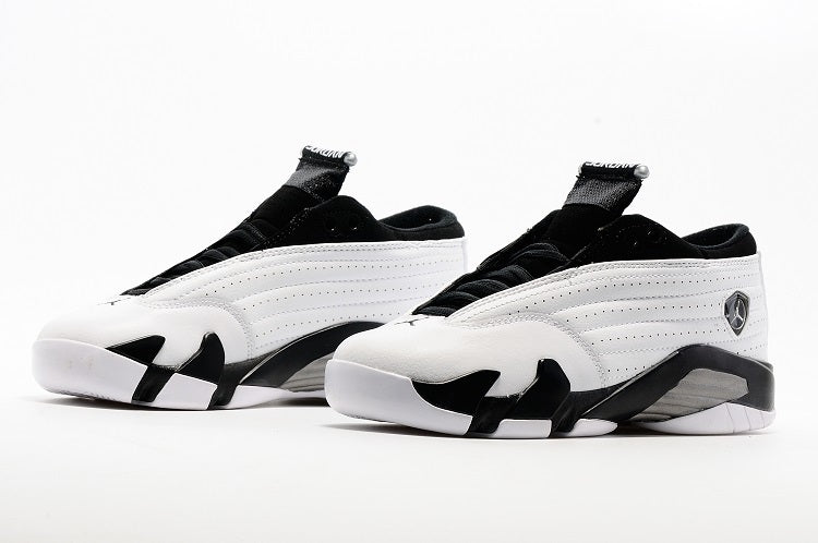 Jordan 14 Low Sneakers in White and Black