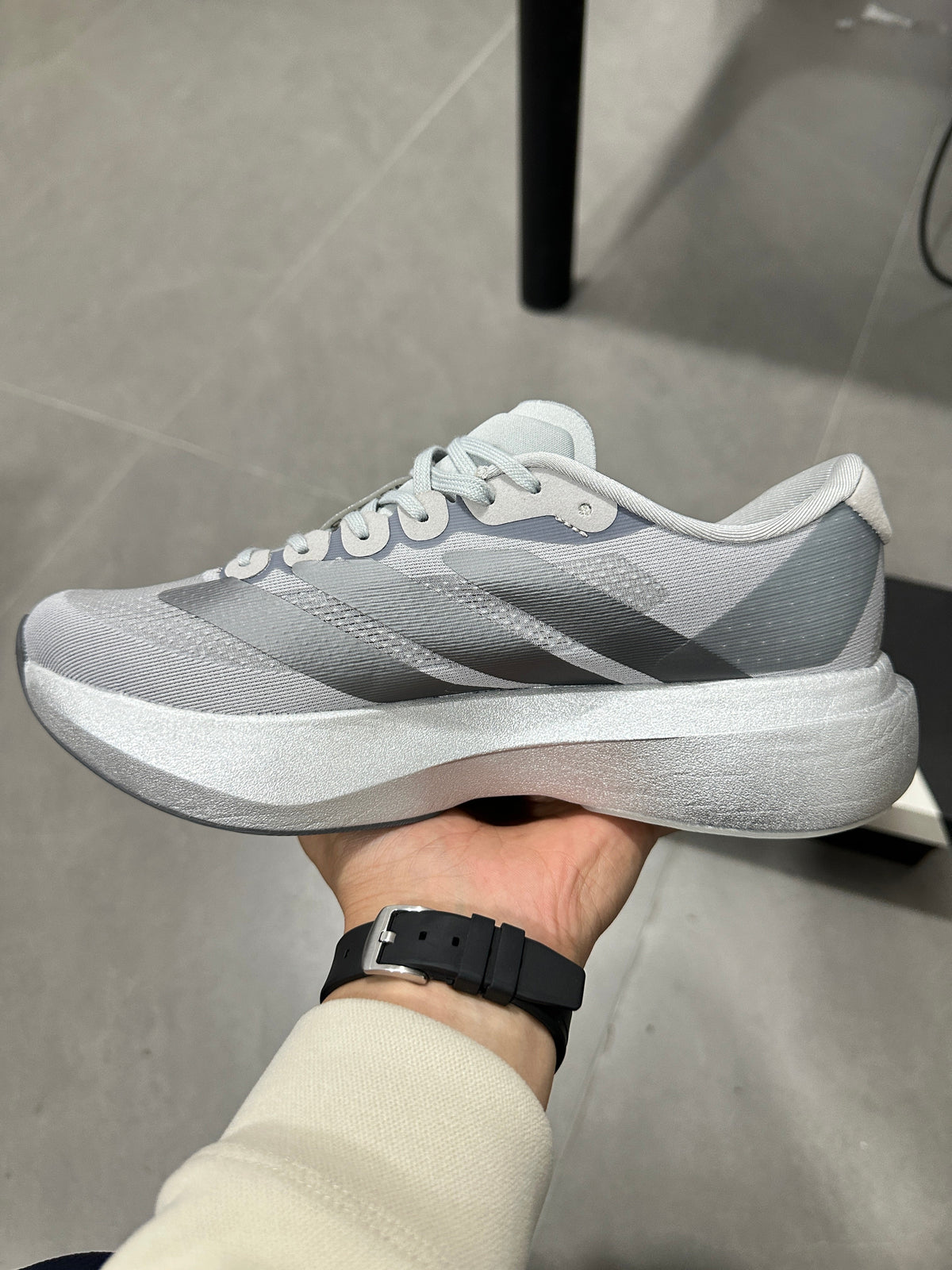 adidas Adizero Evo SL Running Shoes Light Grey