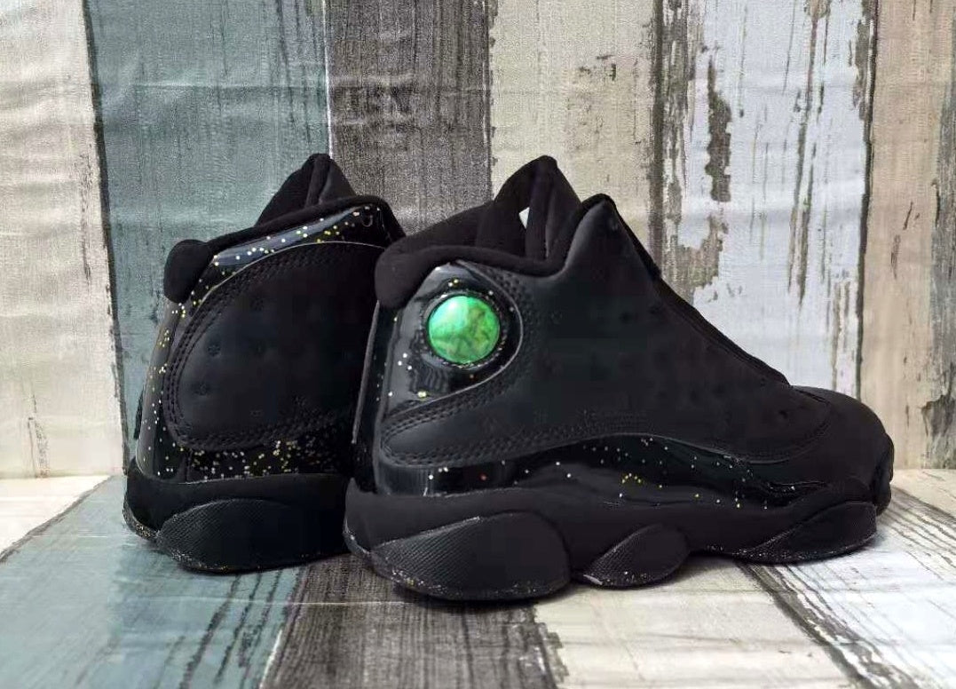 Jordan 13 Black and Gold Men's Sneakers