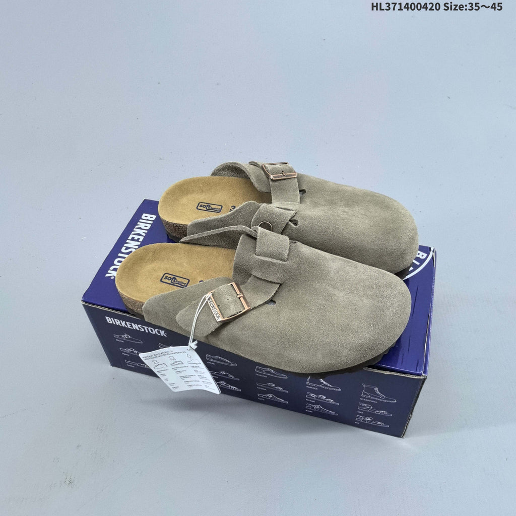 Birkenstock Boston VL Suede Clogs with Adjustable Buckle