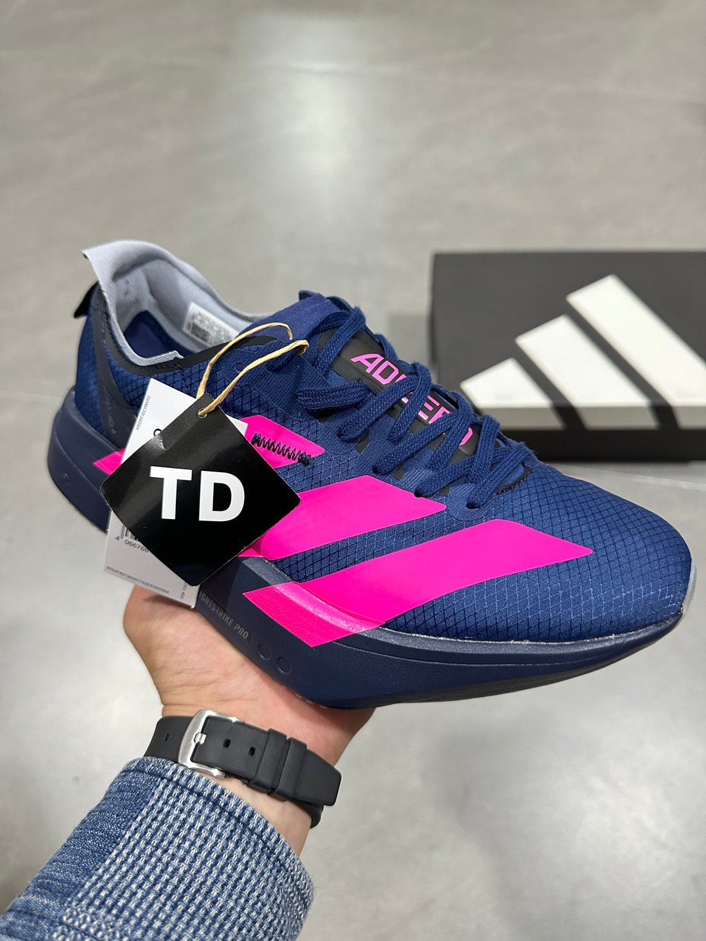 adidas Lightstrike Pro Running Shoes Blue Pink JR6369