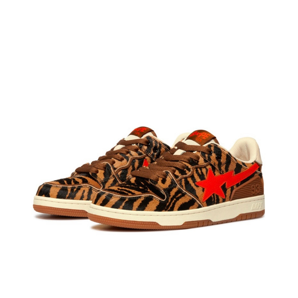 BAPE SK8 STA Tiger-Stripe Low-Top Sneakers