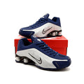 Nike Shox R4 Sneakers in Navy and White