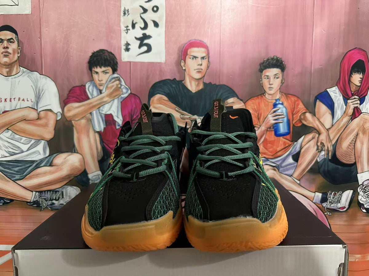 Nike GT Cut 3 Graffiti Basketball Shoes Black Green