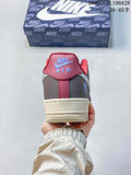 Nike Air Force 1 Spain-Inspired Sneakers, Burgundy and Gray