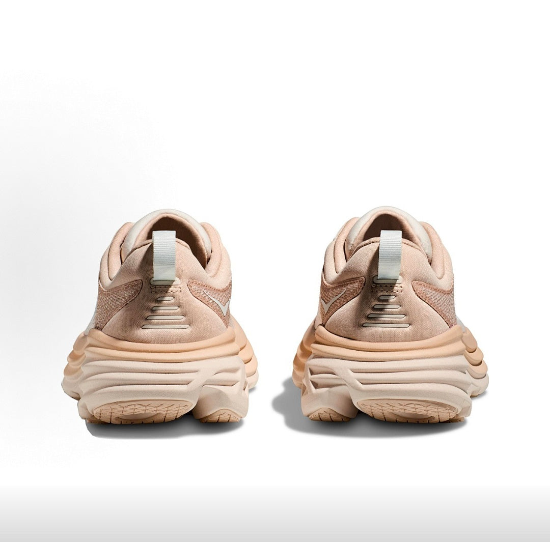 HOKA Bondi 8 Running Shoes in Beige Brown