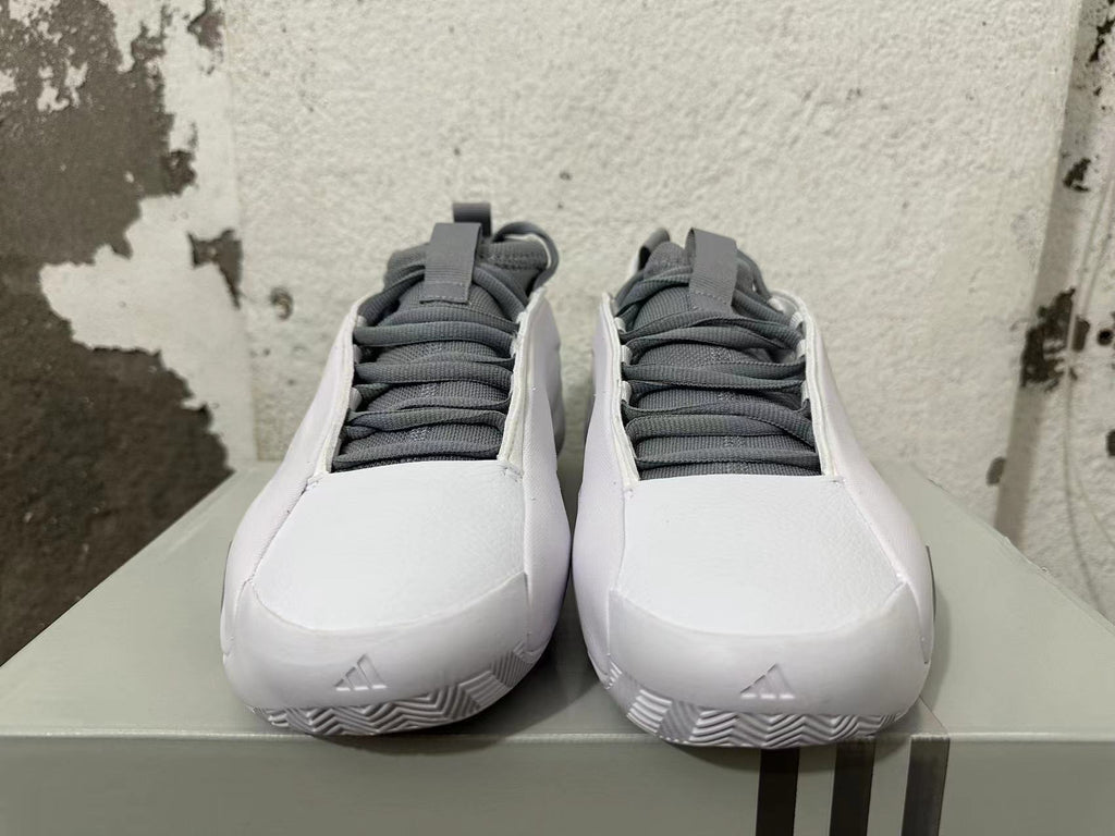 Adidas White and Grey Basketball Sneakers