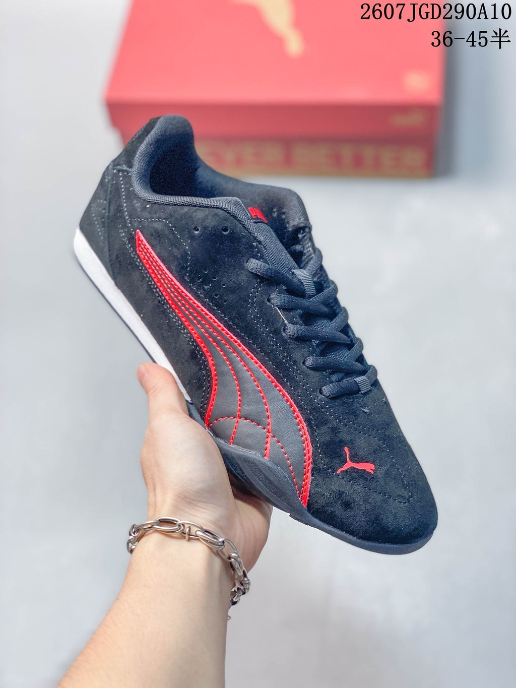 Puma Catch Soleil SD Black Red Sneakers 402681-11