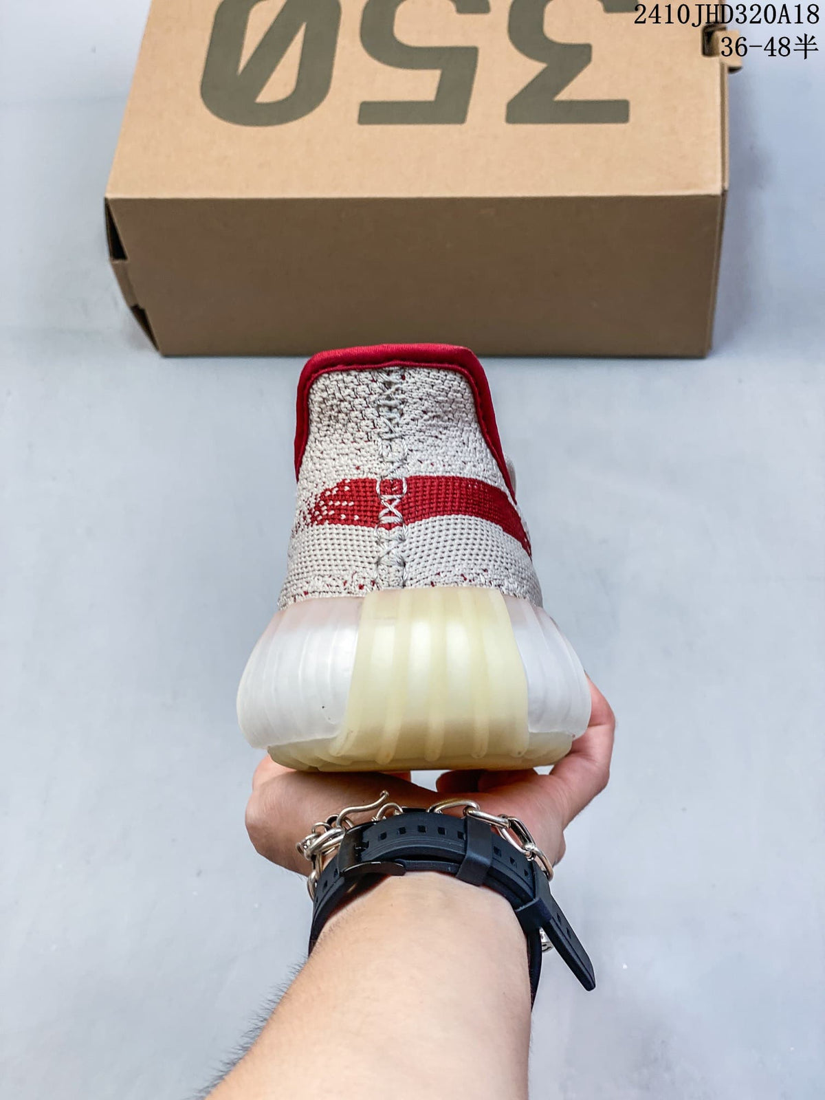 Adidas Yeezy Boost 350 V2 Cream Red Knit Sneakers