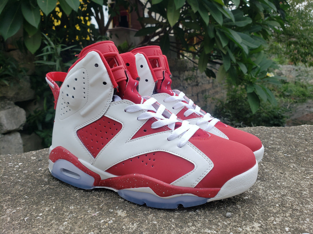 Jordan Air Jordan 6 Sneakers in Red and White
