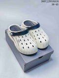 Balenciaga 2607JJD516A16 Clog Sandals Off-White Navy