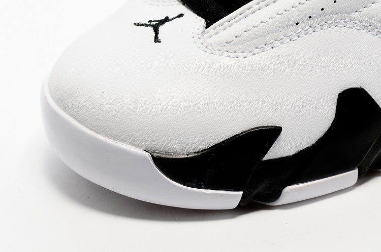 Jordan 14 Low Sneakers in White and Black