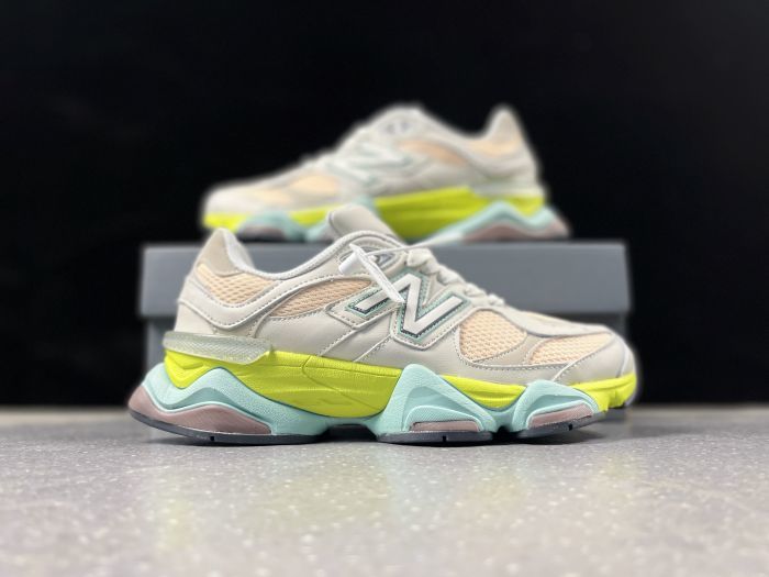 New Balance 9060 GCB Sneakers in Cream and Lime