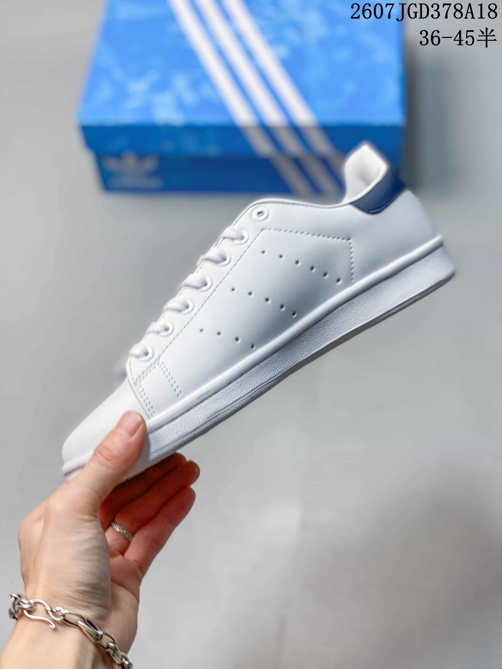 Adidas Stan Smith Sneakers White Navy 711280WYQ