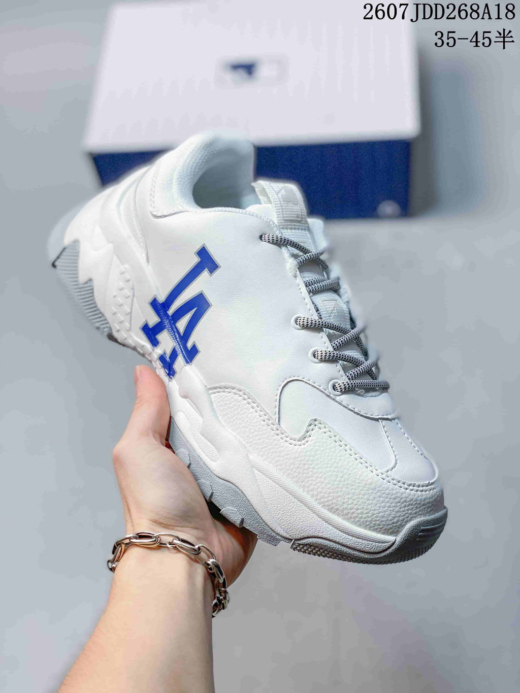MLB Bigball Chunky White Dodgers Low-Top Sneakers 2607JDD268A18