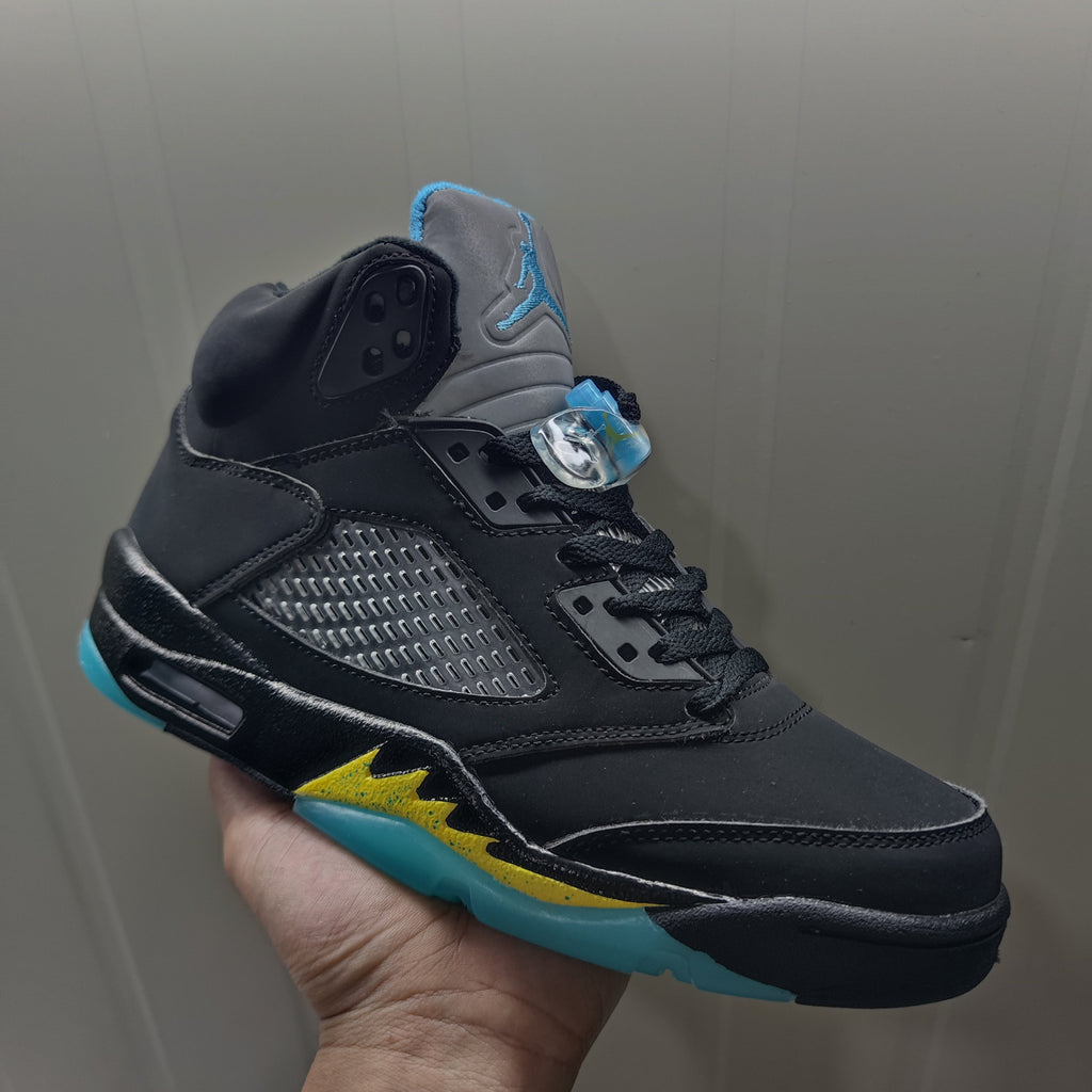 Jordan 5 Retro Black Taxi High-Top Sneakers