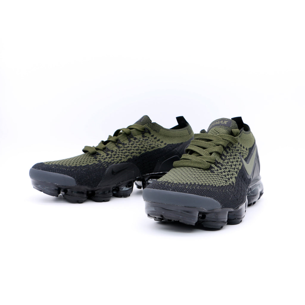 Nike Air VaporMax Flyknit Sneakers, Olive Black, 942842-0089