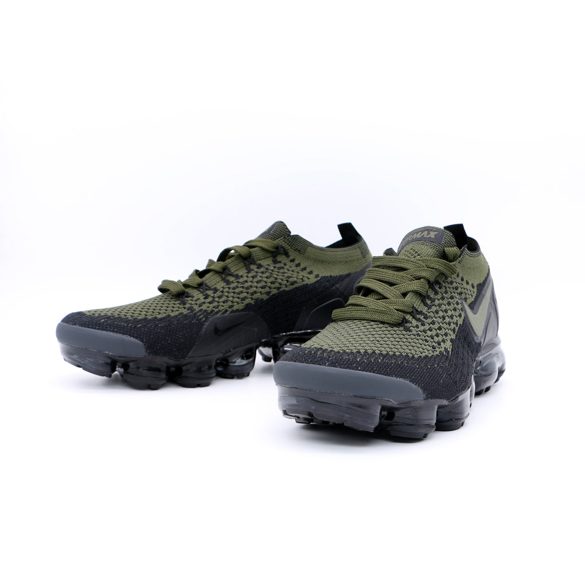 Nike Air VaporMax Flyknit Sneakers, Olive Black, 942842-0089